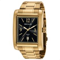 Relógio Masculino Seculus Dourado Analógico Quadrado 23707GPSVDA1 Relógio Masculino Seculus Dourado Analógico Quadrado 23707GPSVDA1