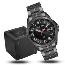 Relógio Masculino Seculus Long Life Analógico Preto Original Relógio Masculino Seculus Long Life Analógico Preto Original