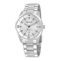 Relogio Masculino Seculus Long Life Prata 20958G0SVNA4 Relogio Masculino Seculus Long Life Prata 20958G0SVNA4
