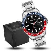 Relógio Masculino Seculus Long Life Prata Analógico Original Relógio Masculino Seculus Long Life Prata Analógico Original