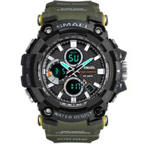 Relógio Masculino Smael Anadigi 1802 Verde E Preto