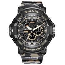 Relógio Masculino Smael AnaDigi 8036 Camuflado e Preto