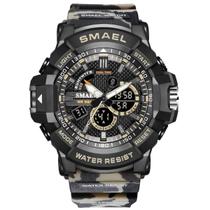 Relógio Masculino Smael AnaDigi 8036 Camuflado e Preto