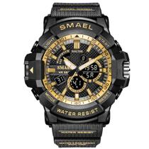 Relógio Masculino Smael AnaDigi 8036 Preto e Dourado