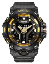 Relógio Masculino Smael Estilo Militar 8075 Black Gold