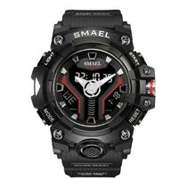 Relógio Masculino Smael Estilo Militar 8075 Black Silver