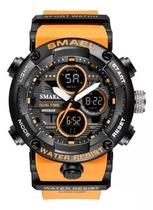 Relógio Masculino Smael Modelo 8038 Militar Laranja