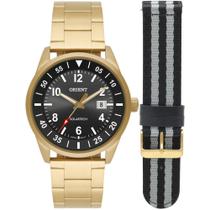 Relógio Masculino Solar Tech Orient Dourado MGSS1253 P2KX