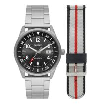 Relógio Masculino Solar Tech Orient Prata MBSS1448 P2SX
