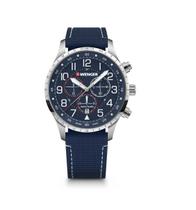 Relógio Masculino Suíço Wenger Attitude Chrono 44mm Azul 01.1543.117