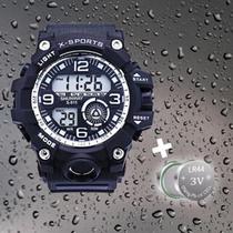 Relógio Masculino Tático Robust SPORTS Digital Preto Total Relógio Masculino Tático Robust SPORTS Digital Preto Total