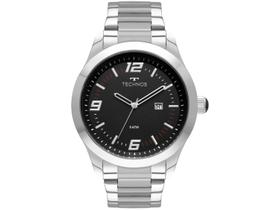 Relogio Masculino Technos a prova dagua inox prata preto classico 2115MNY/1P