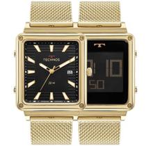 Relógio Masculino Technos Anadigi 2 Faces 1S13CV/1P Dourado