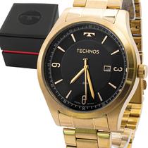 Relógio Masculino Technos Analógico Dourado Steel Original Prova D'água Garantia 1 ano