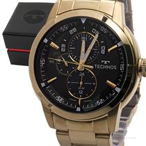 Relógio Masculino Technos Classic Grandtech Dourado Original Prova D'Água Garantia 1 Ano 6P57AA/4P
