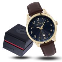 Relógio Masculino Technos Clássico Steel Couro Legitimo Luxo Relógio Masculino Technos Clássico Steel Couro Legitimo Luxo