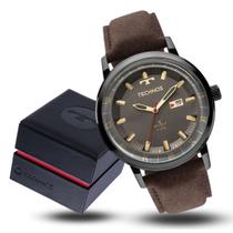 Relógio Masculino Technos Couro Legitimo Marrom Original NF Relógio Masculino Technos Couro Legitimo Marrom Original NF