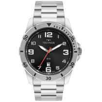Relógio Masculino Technos De Aço Prata Analógico Militar 2115MYK/1P