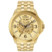 Relógio Masculino Technos Dourado Automático Mostrador Dourado Original Resistente à Água 8N24AK1D