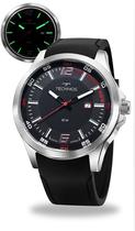 Relógio Masculino Technos Racer Analógico Preto Pulseira em Silicone A Prova DÁgua 50M Original Relógio Masculino Technos Racer Analógico Preto Pulseira em Silicone A Prova DÁgua 50M Original