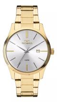 Relógio Masculino Technos Steel Dourado Loja De Fábrica Cor Do Fundo Prata