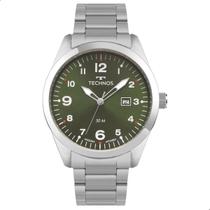 Relógio Masculino Technos Verde Prata Analógico Calendário 2115TYR/1V