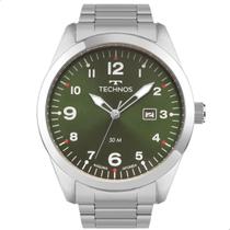 Relógio Masculino Technos Verde Prata Analógico Calendário 2115TYR/1V