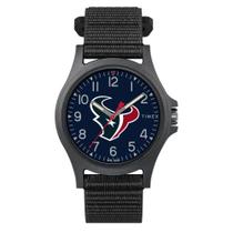 Relógio masculino Timex NFL Pride 40 mm - Houston Texans com pulseira preta FastWrap
