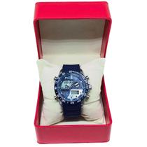 Relógio Masculino Tuguir Anadigi 2308 Prata E ul Relógio Masculino Tuguir Anadigi 2308 Prata E ul