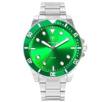 Relógio Masculino Tuguir Analógico Tg157 - Prata E Verde