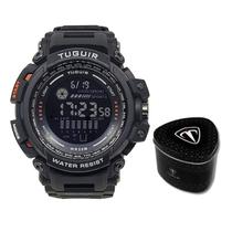 Relógio Masculino Tuguir Digital TG30408 Preto e Laranja