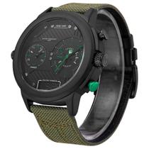 Relógio Masculino Weide Anadigi Militar Verde WH6405B