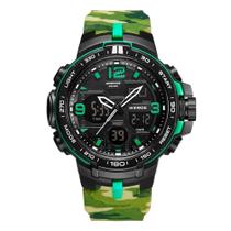 Relógio Masculino Weide AnaDigi WA3J8005 Verde Camuflado