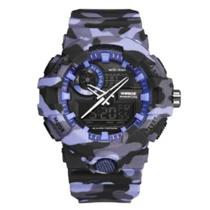 Relógio Masculino Weide Anadigi Wa3J8007 - ul Camuflado