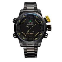 Relógio Masculino Weide Anadigi Wh-2309B - Preto E Amarelo