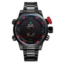 Relógio Masculino Weide Anadigi WH-2309B - Preto / Vermelho