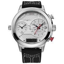 Relógio Masculino Weide Anadigi Wh-6405 - Preto Prata Branco