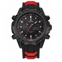 Relógio Masculino Weide AnaDigi WH-6406 Preto e Vermelho