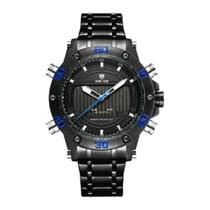 Relógio Masculino Weide AnaDigi WH-6910 Preto e Azul Relógio Masculino Weide AnaDigi WH-6910 Preto e Azul