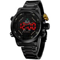 Relógio Masculino Weide AnaDigi WH2309B Cor Preto e Amarelo Tamanho Único Gênero Masculino