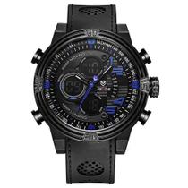 Relógio Masculino Weide Anadigi Wh5209B - Preto E ul