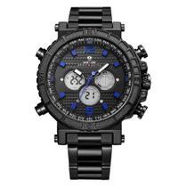 Relógio Masculino Weide Anadigi Wh6305B - Preto E ul