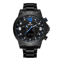 Relógio Masculino Weide AnaDigi WH6908B Preto e Azul