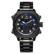 Relógio Masculino Weide AnaDigi WH7302B Preto e Azul