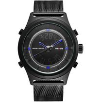 Relógio Masculino Weide AnaDigi WH7305B Preto e Azul