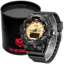 Relógio masculino weide analógico digital 11803 - esportivo preto