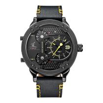 Relógio Masculino Weide Analógico UV1506B Preto e Amarelo