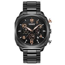 Relógio Masculino Weide Analógico WD009B Preto e Bege