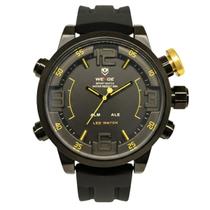 Relógio Masculino Weide Analógico WH-5210 Preto e Amarelo