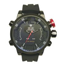 Relógio Masculino Weide Analógico WH-5210 Preto e Branco e Vermelho